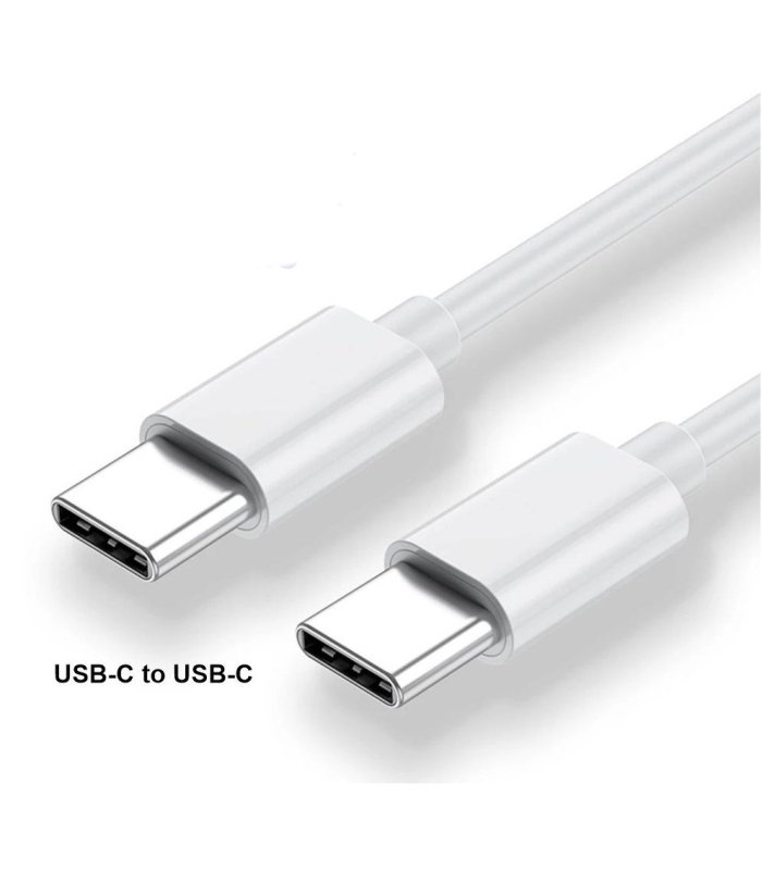 USB-C til USB-C kabel - Power Delivery (USB-PD) Hvid Gummi - 30 cm (65W USB-PD)