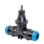 Hawle stikledningsventil med trækfaste indstiksmuffer 50 mm. PN16. POM