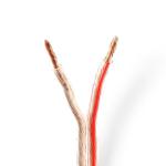 Højtaler Kabel | 2x 4.00 mm² | CCA | 100.0 m | Runde | PVC | Gennemsigtig | Folie