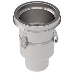 Blücher industrigulvafløb lodret Ø110 mm udløb. Til gulv & epoxy. Rustfrit stål