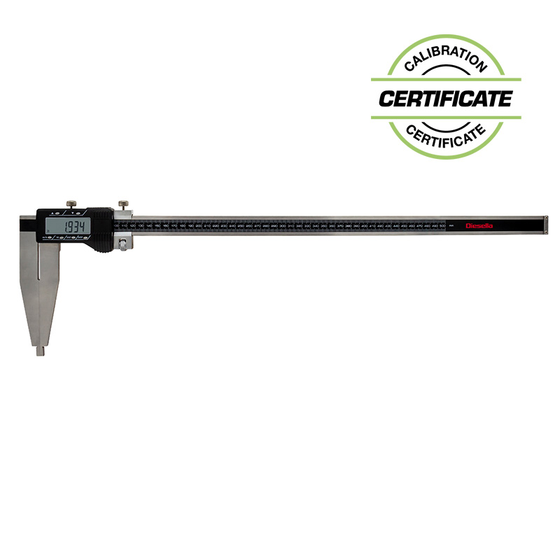 Digital værkstedsskydelære 0-500 x 0,01 mm med kæbelængde 150 mm (Inkl. Certifikat)