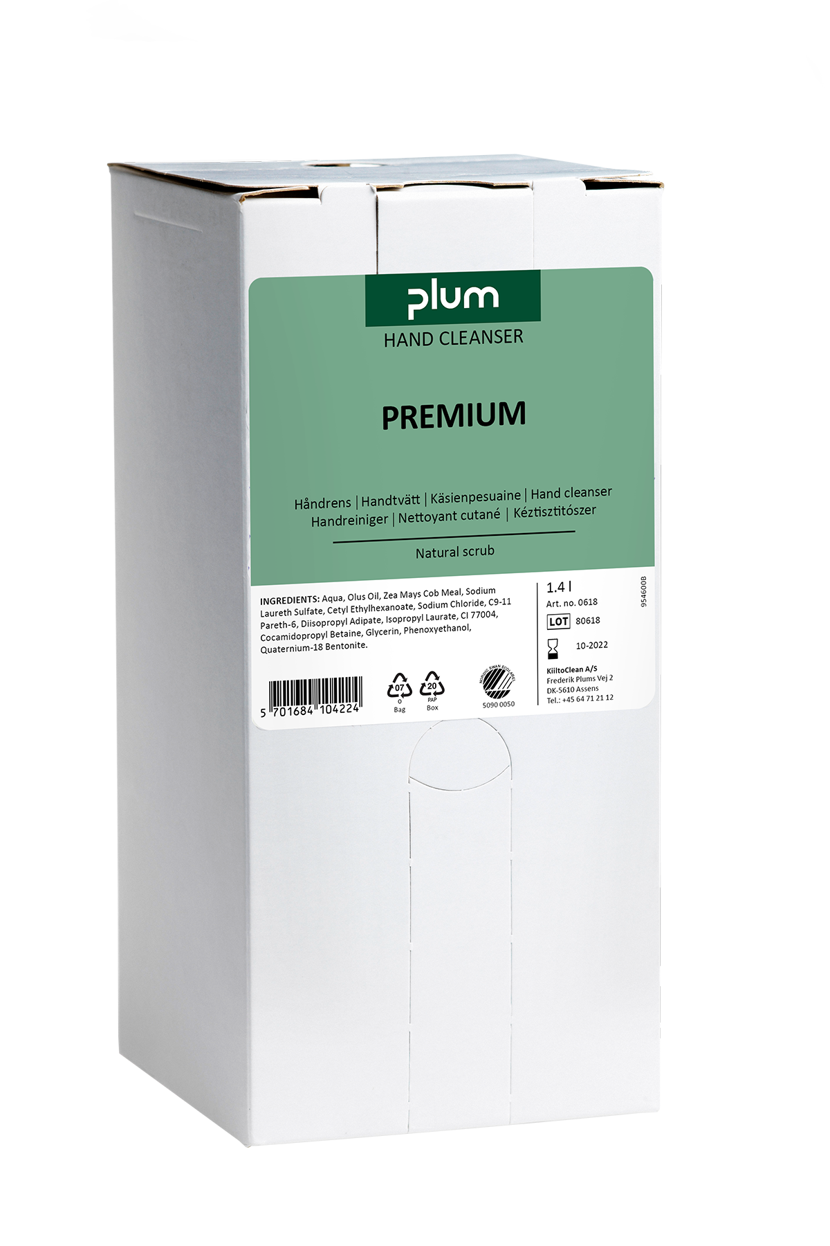 Håndrens Plum Premium, 1,4 l bag in box til Multi-Plum system