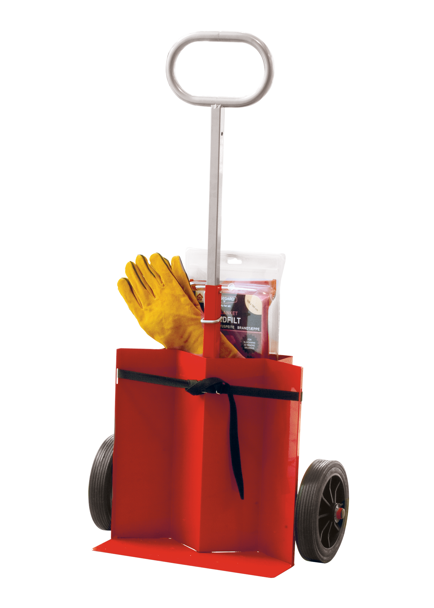 Brandvogn med brandtæppe og handsker, til 2 brandslukkere, Housegard