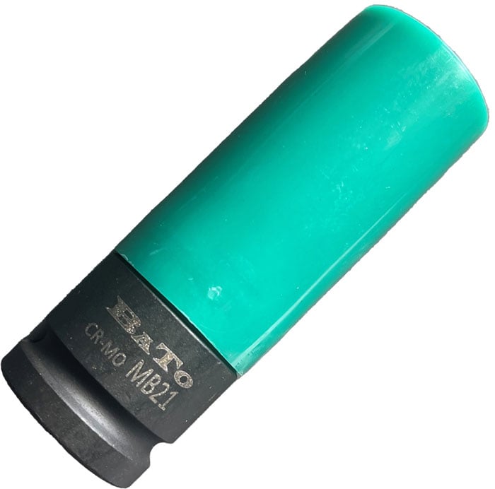 BATO Krafthjultop tynd væg med plastbeskytter 1/2" x 21mm for KIA og HYUNDAI. 6kt. Lysgrøn.