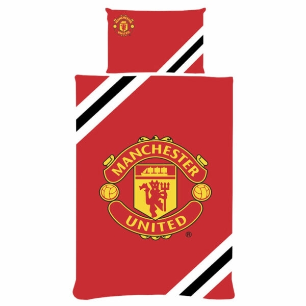 Manchester United FC Single Duvet Set core (In Stock)-one-size